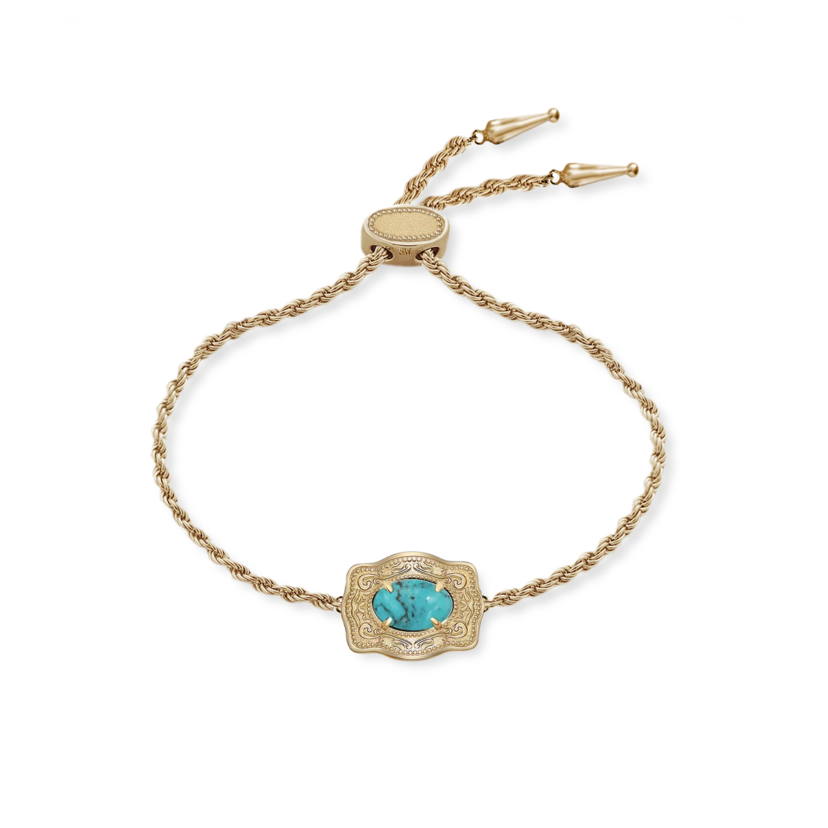 Ultra Mini Belt Buckle Turquoise Bracelet