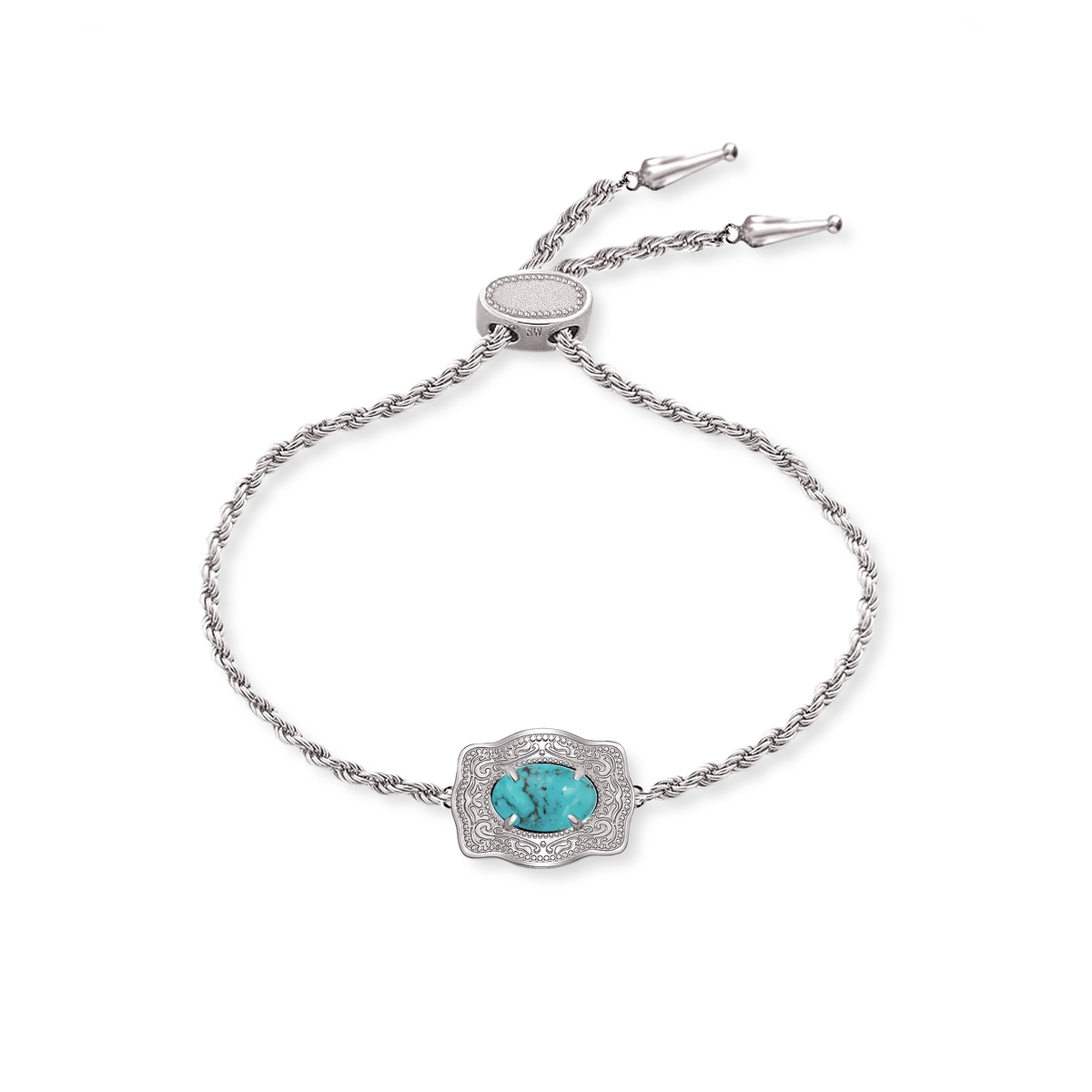 Ultra Mini Belt Buckle Turquoise Bracelet