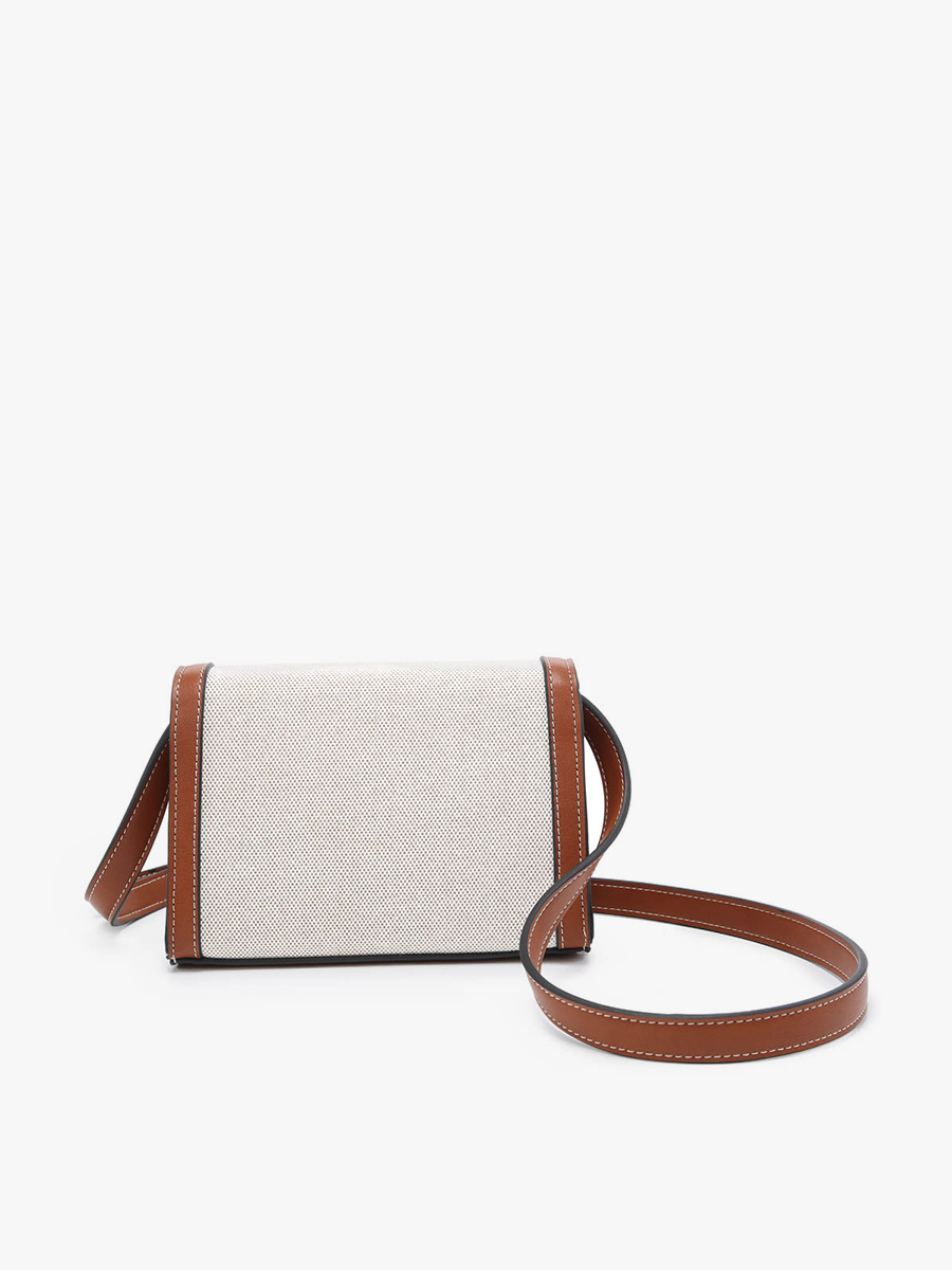 Etta Canvas Crossbody Bag – Vegan Leather Accents | M2089