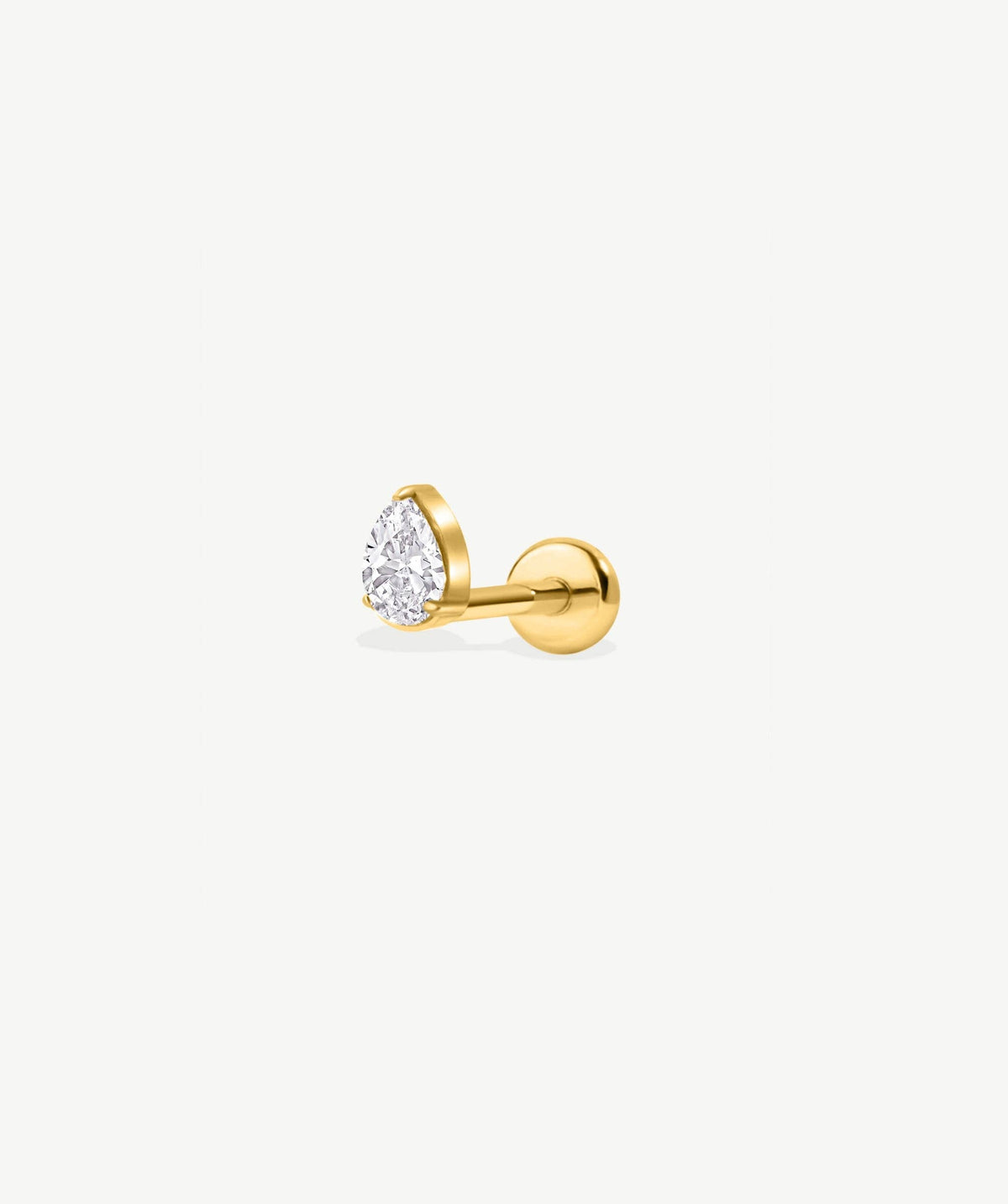 Pear Flat Back Stud