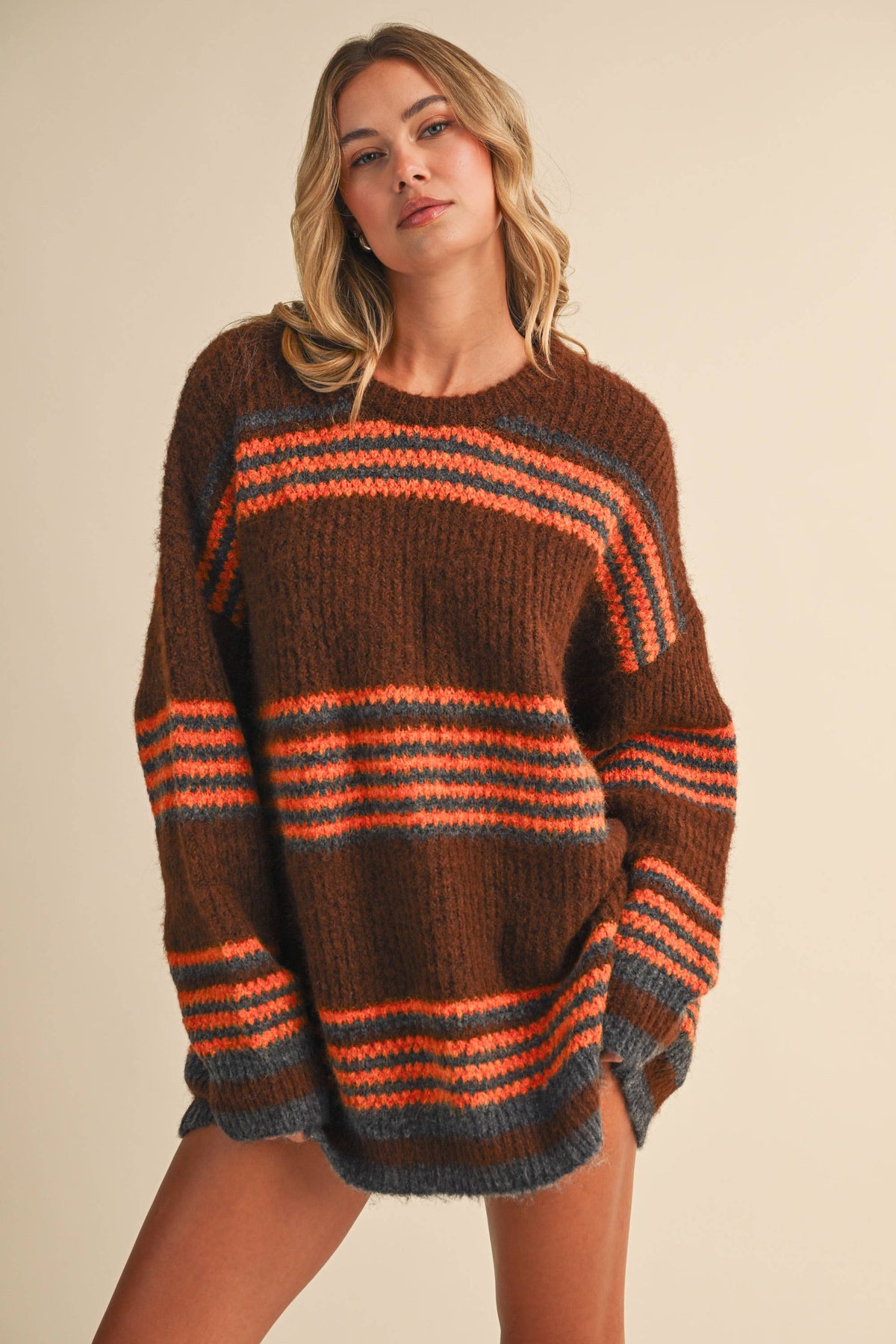 Sundown Stripe Sweater Dress