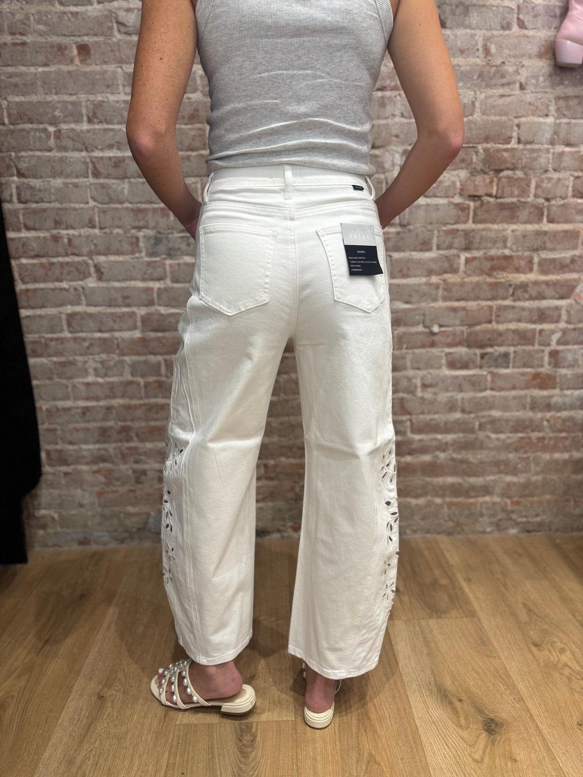 Marfa Eyelet Barrel Jean