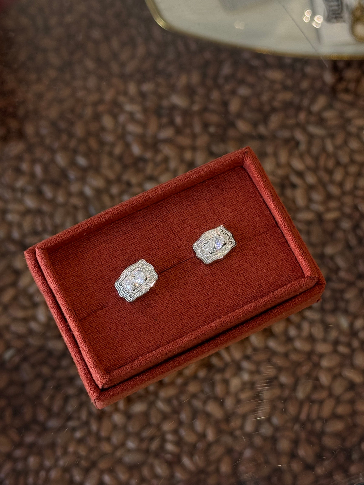Ultra Mini Buckle Earrings Silver