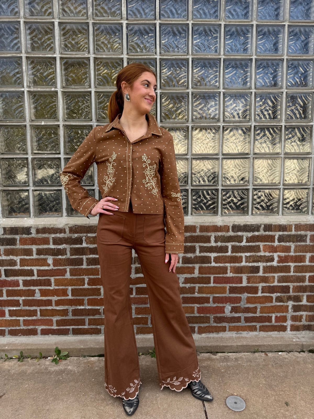 Gussied Up Embroidered Top
