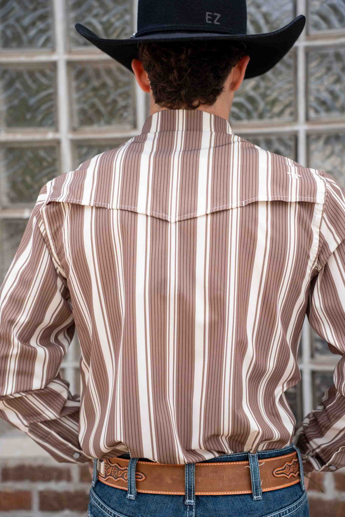 The Atlas In Brown - Long Sleeve Snap Shirt