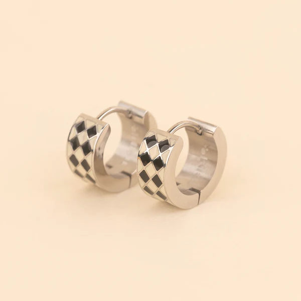Argyle Super Chunky Huggie Hoop Earrings