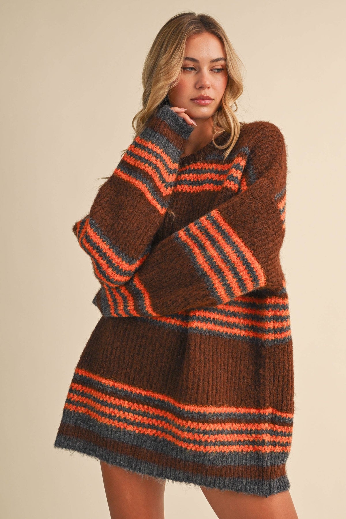 Sundown Stripe Sweater Dress